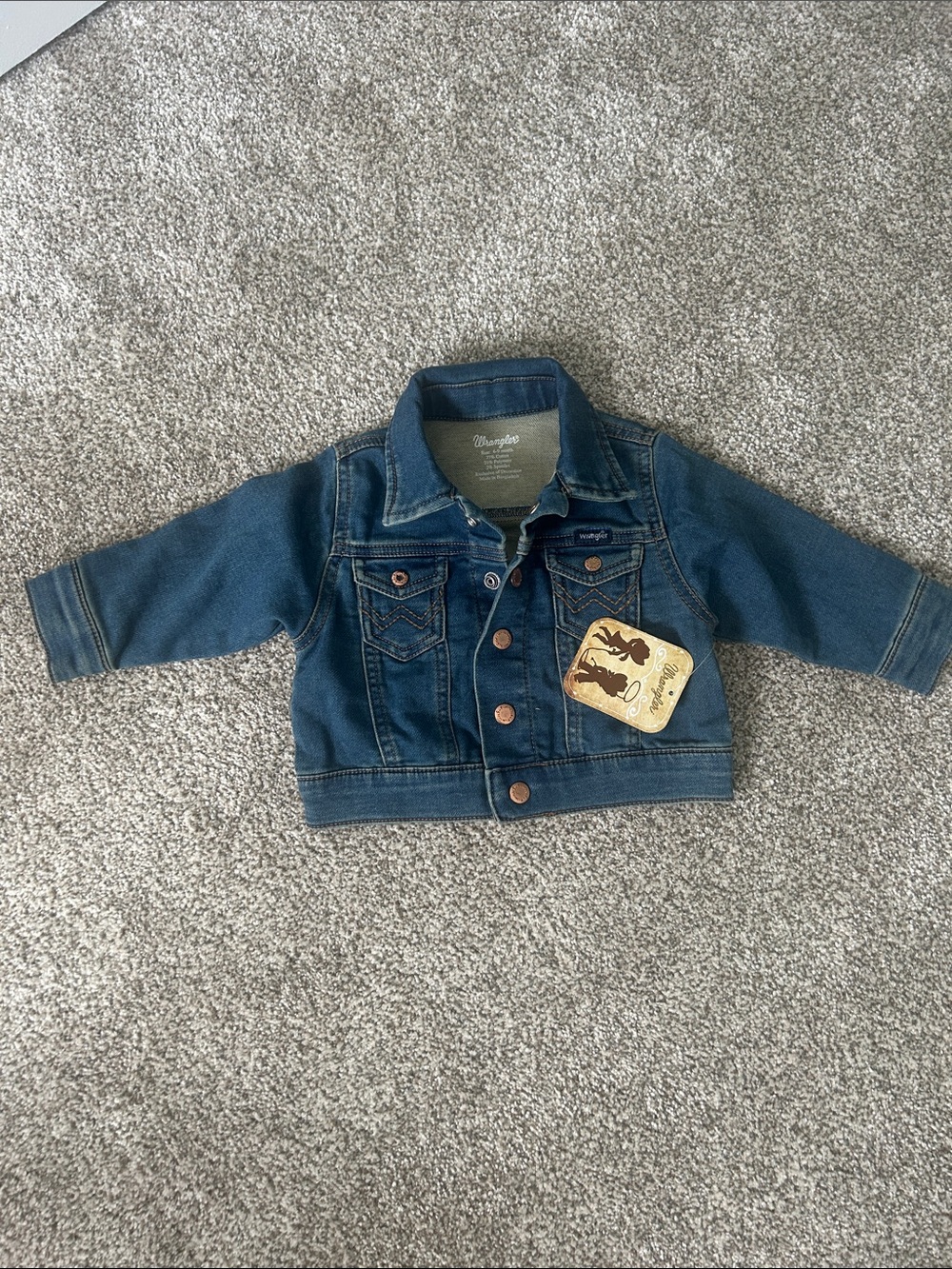 Wrangler Kids Dark Blue Denim Trucker Jacket
